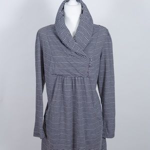 Long Sleeve Striped Dress with Pockets